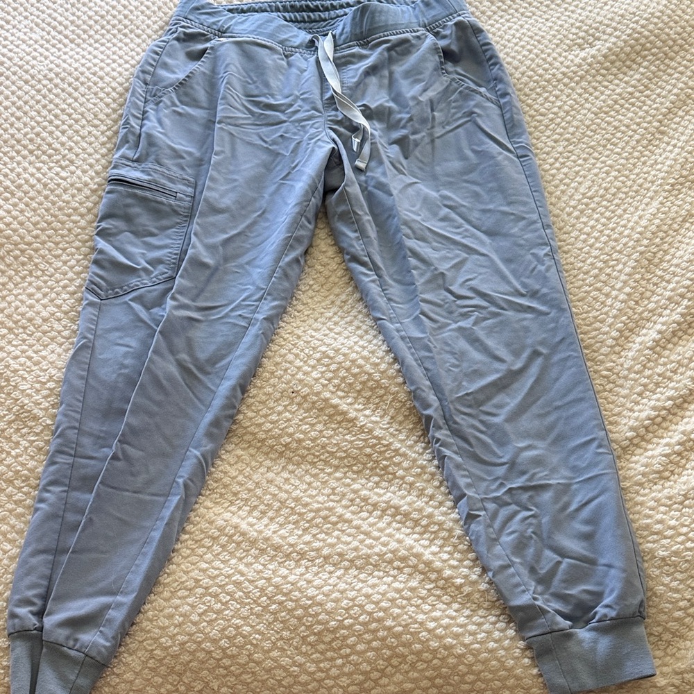 Figs Slate Blue Scrub Joggers with Cargo Pocket